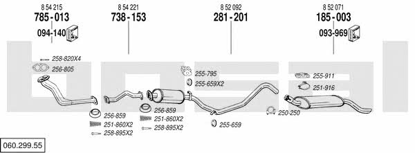  060.299.55 Exhaust system 06029955