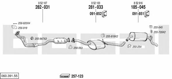 Bosal 060.391.55 Exhaust system 06039155