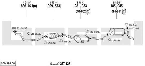 Bosal 060.394.50 Exhaust system 06039450