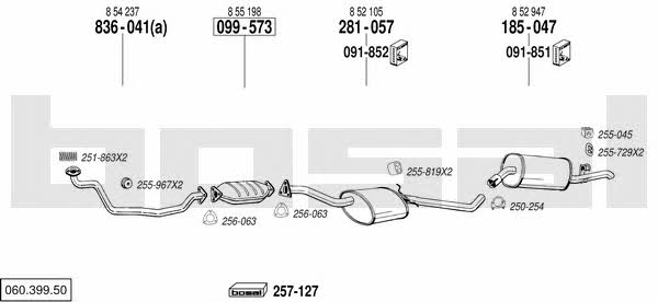 Bosal 060.399.50 Exhaust system 06039950