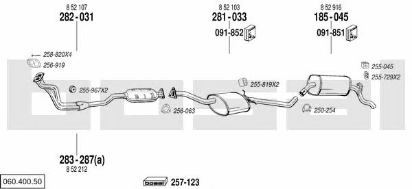 Bosal 060.400.50 Exhaust system 06040050