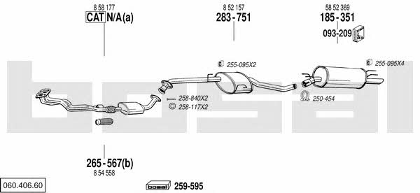 Bosal 060.406.60 Exhaust system 06040660