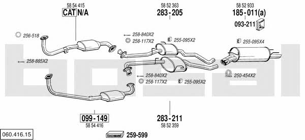 Bosal 060.416.15 Exhaust system 06041615