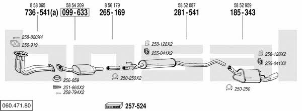 06047180 Bosal Exhaust system