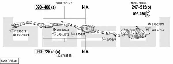 02098501 Bosal Exhaust system