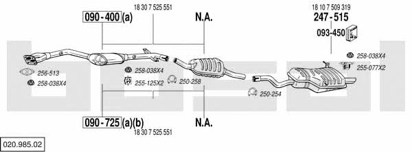 02098502 Bosal Exhaust system