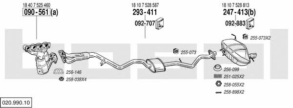  020.990.10 Exhaust system 02099010