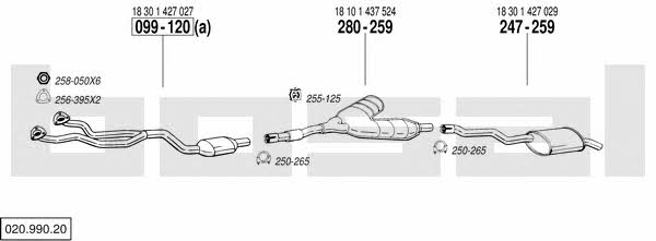 02099020 Bosal Exhaust system
