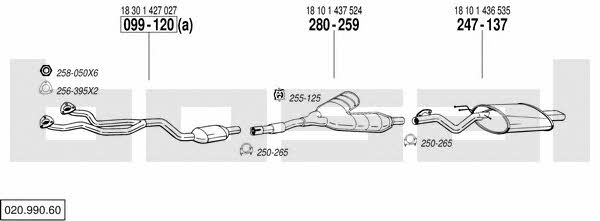 02099060 Bosal Exhaust system
