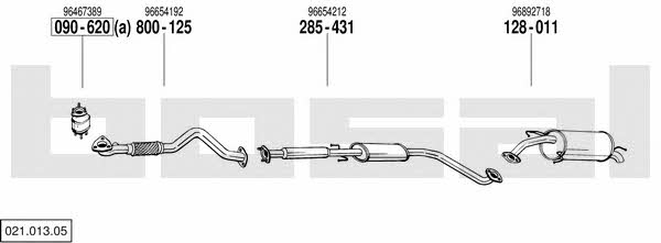 Bosal 021.013.05 Exhaust system 02101305