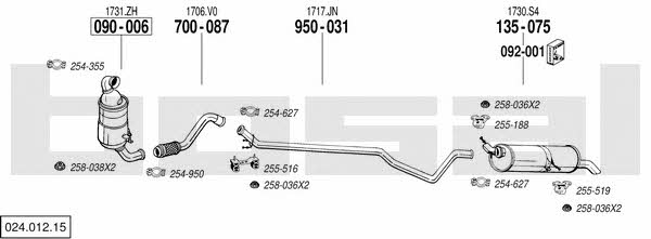  024.012.15 Exhaust system 02401215