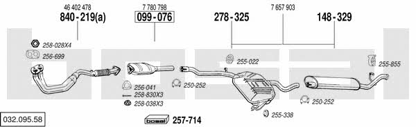 Bosal 032.095.58 Exhaust system 03209558
