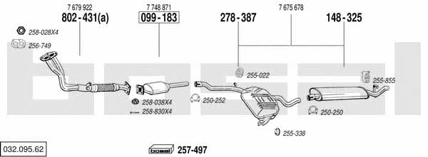  032.095.62 Exhaust system 03209562