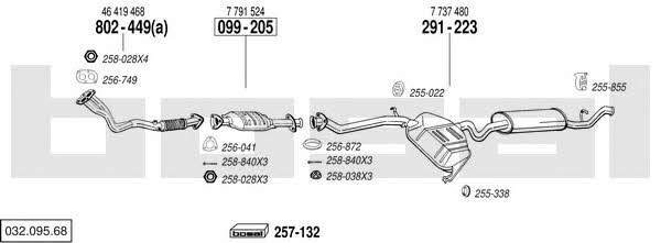  032.095.68 Exhaust system 03209568