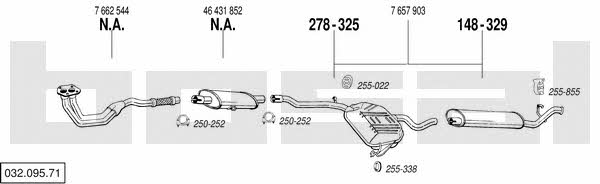 Bosal 032.095.71 Exhaust system 03209571