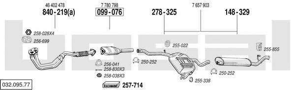 Bosal 032.095.77 Exhaust system 03209577