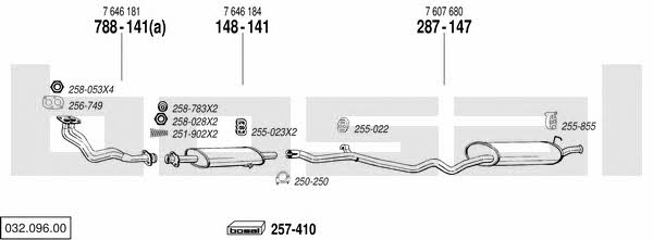 Bosal 032.096.00 Exhaust system 03209600
