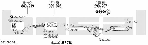 Bosal 032.096.09 Exhaust system 03209609 03209609 Bosal Exhaust system