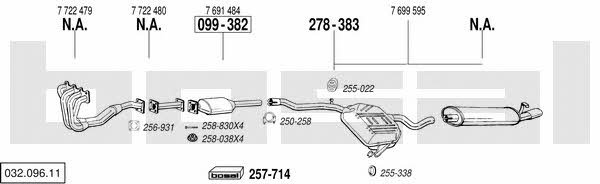 Bosal 032.096.11 Exhaust system 03209611 03209611 Bosal Exhaust system