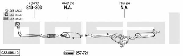  032.096.12 Exhaust system 03209612