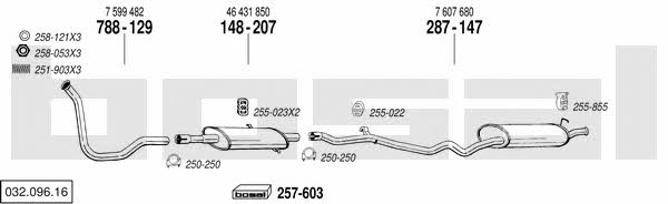 Bosal 032.096.16 Exhaust system 03209616