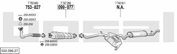 Bosal 032.096.27 Exhaust system 03209627