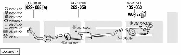  032.096.45 Exhaust system 03209645