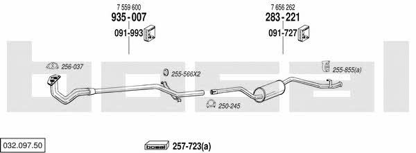 Bosal 032.097.50 Exhaust system 03209750
