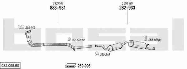  032.098.50 Exhaust system 03209850