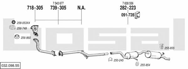 Bosal 032.098.55 Exhaust system 03209855