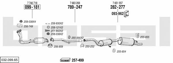 Bosal 032.099.65 Exhaust system 03209965