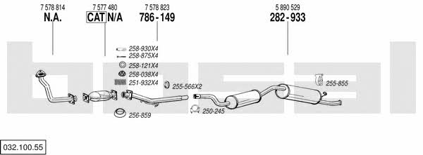  032.100.55 Exhaust system 03210055