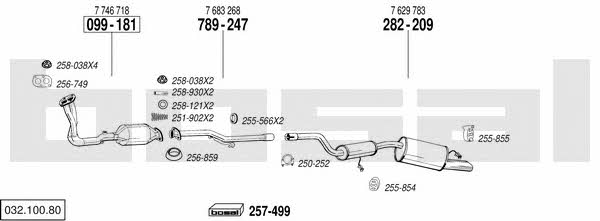 Bosal 032.100.80 Exhaust system 03210080