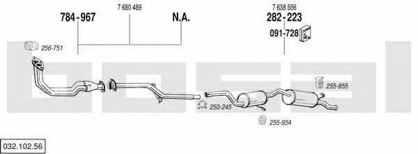 Bosal 032.102.56 Exhaust system 03210256