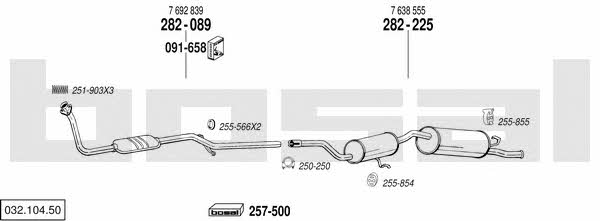  032.104.50 Exhaust system 03210450