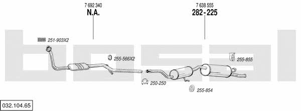  032.104.65 Exhaust system 03210465