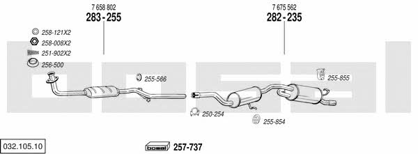  032.105.10 Exhaust system 03210510