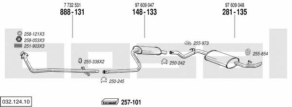 Bosal 032.124.10 Exhaust system 03212410