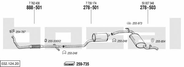 Bosal 032.124.20 Exhaust system 03212420