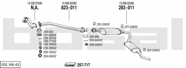  032.166.43 Exhaust system 03216643