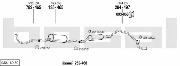 Bosal 032.169.50 Exhaust system 03216950 03216950 Bosal Exhaust system