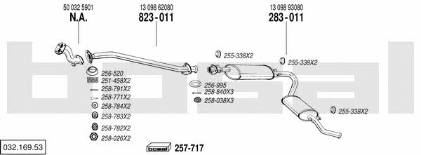 032.169.53 Exhaust system 03216953