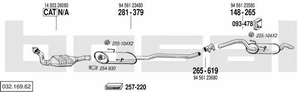  032.169.62 Exhaust system 03216962