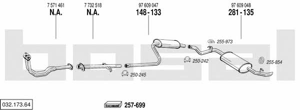 Bosal 032.173.64 Exhaust system 03217364