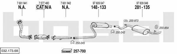  032.173.68 Exhaust system 03217368