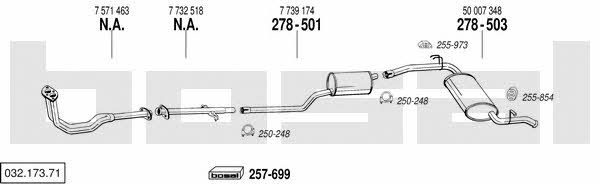  032.173.71 Exhaust system 03217371