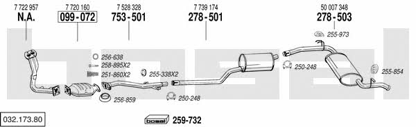 Bosal 032.173.80 Exhaust system 03217380