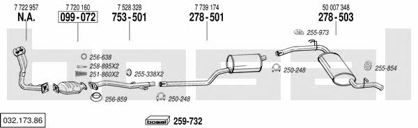 Bosal 032.173.86 Exhaust system 03217386