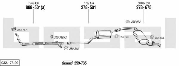Bosal 032.173.90 Exhaust system 03217390