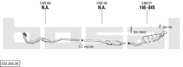 Bosal 032.200.06 Exhaust system 03220006 03220006 Bosal Exhaust system
